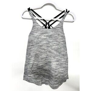 Lululemon Moment to Movement 2 In 1 Tank Top Women's 2 Gray Athletic Workout Gym